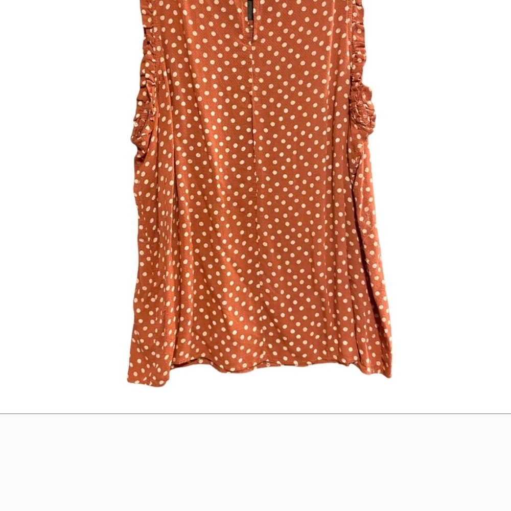 Maurices Orange Sleeveless Ruffled Blouse - Picture 2 of 4
